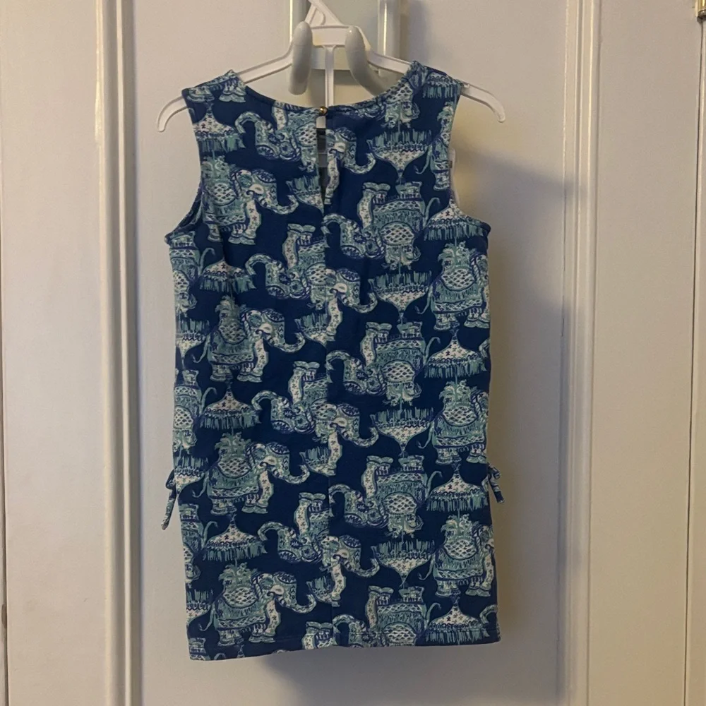 Lilly Pulitzer Mini Donna Elephant Print Kids Set in Blue and White